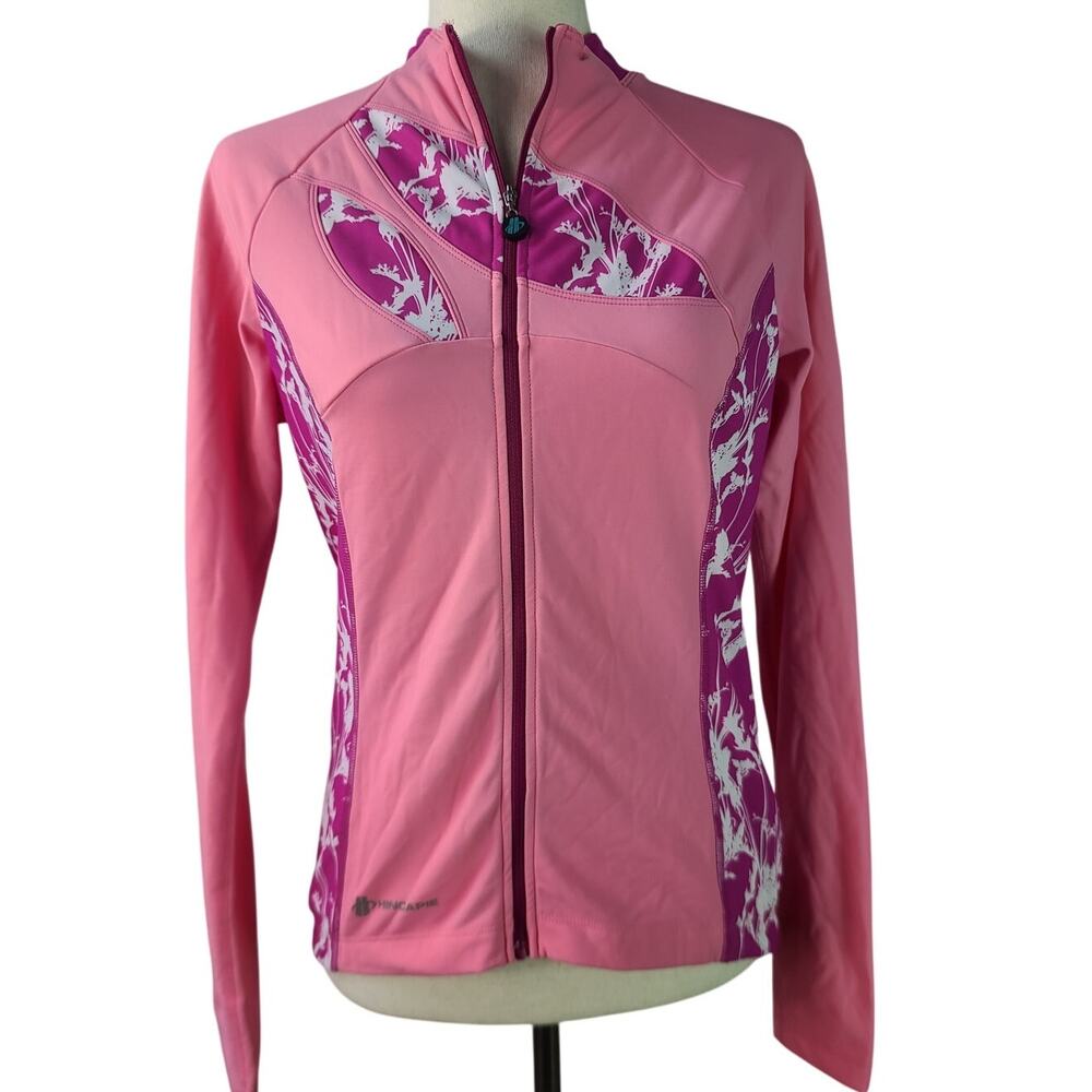 Hincapie Pink White Cut Away Cycling Bike Riding Top Jersey Large